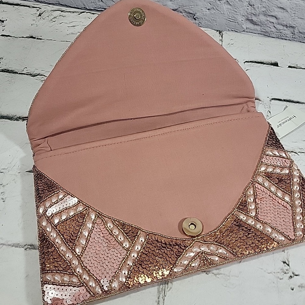 Francescas Dakota Sequin Patchwork Clutch Purse B… - image 5